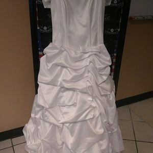 David's Bridal white dress